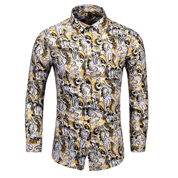 Новые весенне-летние рубашки с длинными рукавами для мужчин 2023, модная повседневная пляжная гавайская рубашка свободного кроя, Camisa Masculinos