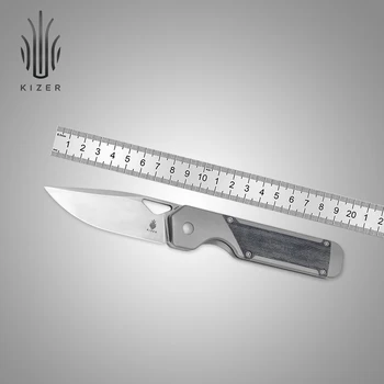 Ножи Для Выживания Kizer Ki3634A1 Militaw 2023 Титан + Микарта Рукоятка со Стальным Лезвием S35VN Наружный Тактический Нож
