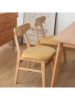 Обеденный стол и стул Nordic soft package из массива дерева, домашний макияж со спинкой, дизайнерский кабинет для гостиной, кофе, повседневный президент