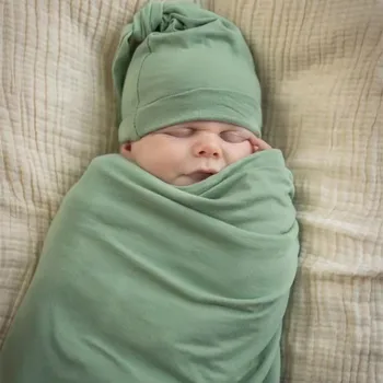 Одеяло для объятий новорожденного, Шапочка, Набор резинок для волос, детское полотенце для обертывания от пугающих прыжков, Детское вязаное полотенце для объятий, Пеленальное полотенце