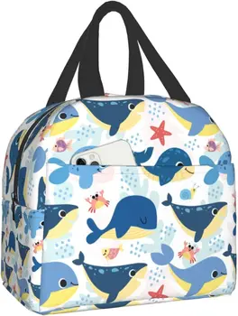 Океан рыба обед сумки для животных океана радиатора органайзер сумки ланч-бокс многоразовый для наружных работ школьного пикника 