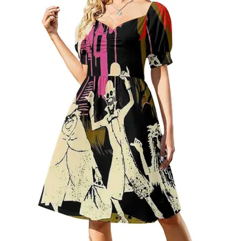ОСОБНЯК С привидениями: винтажное платье с рекламным принтом на площади Свободы, летние роскошные платья, женские платья для женщин 2023 г.