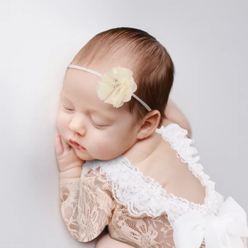 Подарок для фотосессии для душа новорожденным, цельная одежда и повязка на голову для детской фотосессии