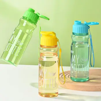 Превосходная бутылка для напитков Портативная бутылка для воды Прозрачный кувшин для фитнеса и спорта с шнурком для питья