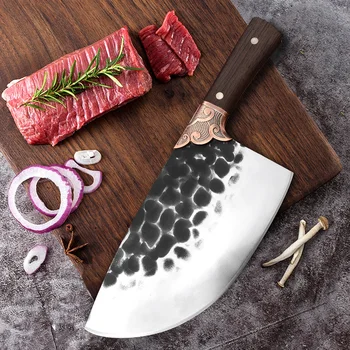 Профессиональный кованый кухонный нож для разделки свиней, нож для разделки мяса, нож для шеф-повара, нож для чистки и нарезки мяса, Коммерческий нож для свинины, Инструменты