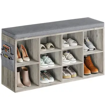 Скамейка для хранения обуви Органайзер Cubby Стеллаж для хранения с поролоновой подушкой для сидения в прихожей Спальне Гостиной