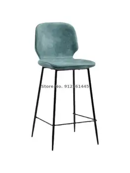 Скандинавский барный стул современная простая бытовая спинка высокий стул на стойке регистрации легкий роскошный барный стул высокий табурет барный стул