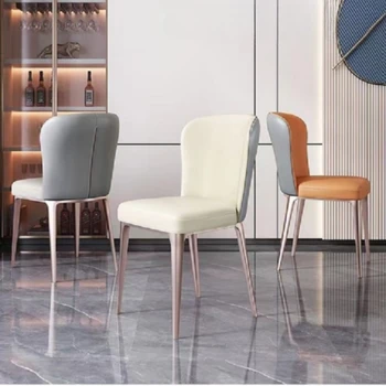 Современные роскошные обеденные стулья Обеденный стул с минималистской спинкой в кремовом стиле, Креативная бытовая мебель для гостиной Cadeira WZ50DC