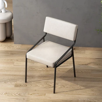 Современный простой обеденный стул Nordic Kitchen Роскошное ресторанное рабочее кресло для отдыха в стиле ретро, железная мебель Cadeira для дома WKDC
