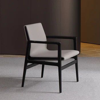 Стулья для столовой с акцентом в гостиной, кухонный гарнитур Nordic Arm, роскошное дизайнерское кресло Relax из искусственной кожи, минималистичная мебель для дома Sillas WKDC