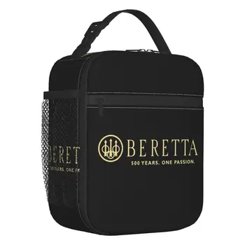 Сумка для ланча с логотипом Beretta Gun, утепленная сумка для ланча для женщин, Многоразовый военный холодильник, термобокс для бенто для детей, школьников