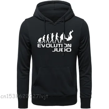 Толстовки evolution Of judo Забавные мужские топы, футболки, пуловеры с капюшоном, хлопковая толстовка с принтом