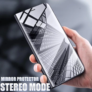 Умный Зеркальный Флип-чехол Для Телефона Honor 50 Lite 30 20 Pro Note 10 9X Для P Smart Plus 2019 2020 2021 Кожаный Защитный Чехол