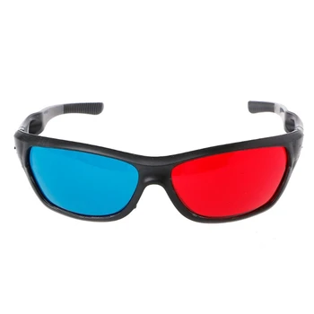 Универсальные 3D-очки в белой оправе красного, синего цвета с анаглифами для фильмов, игр, DVD, видео, телевизора