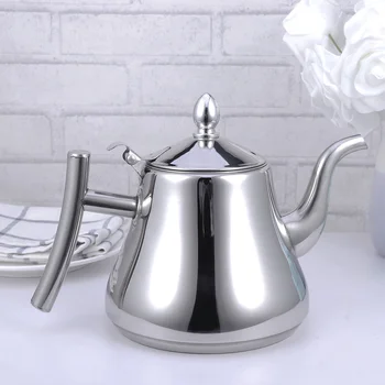 Чайник для чая из нержавеющей стали объемом 1 л, Чайник для воды, Чайник с ситечком для домашнего ресторана, Электрический