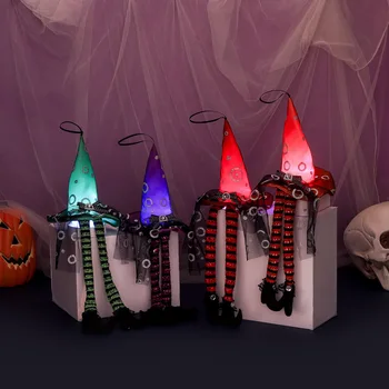 Шляпа волшебника с подсветкой на Хэллоуин, подвеска на длинной ножке, украшения для витрин, Украшения для вечеринок на фестивале призраков