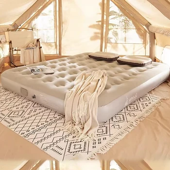 Эластичный Двуспальный матрас Надувная кровать для кемпинга на открытом воздухе Матрас Queen Матрас Насос Materasso Gonfiabile Мебель для спальни